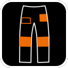 Spodnie robocze Mix&Match, 4 way stretch, z kaburami, Cordura, czarne, rozmiar XXXL