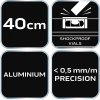 Poziomnica aluminiowa S 300, 3 libelle, 40 cm