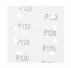 Papiery ścierne na rzep, kwadrat 113 x 113 mm, P120, 5 szt., z 8 otworami do 04-623