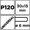 Ściernica listkowa trzpieniowa 30 x 15 x 6 mm, P120 (3 szt.)