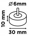 Ściernica listkowa trzpieniowa 30 x 10 x 6 mm, P40