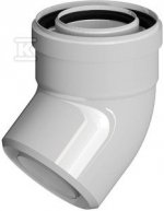 KOLANO KON.PP-AL 45°DN80/125 USZ.ONNLIN (SZT)
