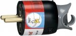 WTYCZKA 2P+Z 16A CZARNA OBROTOWA (SZT)