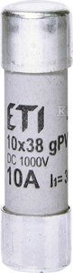 WKŁADKA CYLIND.CH10X38 GPV 10A/1000V DC (SZT)
