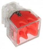 SZYBKOZŁĄCZKA 4*0,5-2,5MM2 TRANSPARENTNA/CZERWONY 10 SZTUK (1 KPL)