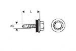 WKRĘT SAMOWIERTNY 4.8*20MM RAL 5010
