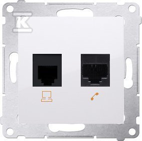 GN.KOMP.RJ45+TELEF.RJ12 BIAŁE SIMON54 (SZT)