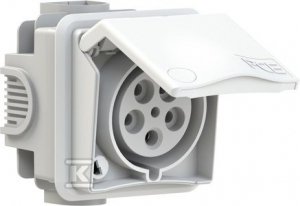 GN.P/T PRZLO.ZA. 32A/5P/400V DESIGN IP44 (SZT)