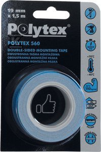 TAŚMA DWUSTRONNA BIAŁA 19MMX1,1MMX1,5M (SZT)
