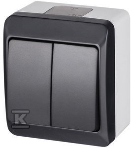 ŁĄCZ.ŚWIECZ.N/T IP44 ANTRACYT HERMES (SZT)