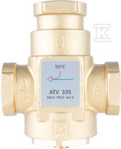 ZAWÓR TEMP.ATV 335,DN25,RP1,KVS9,55 C (SZT)