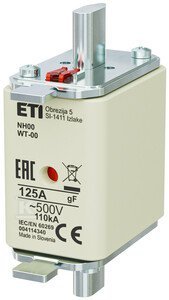 WKŁADKA NH00/WT-00 GF 125A/500V (SZT)