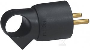 WTYCZKA 2P+Z 16A CZARNA Z UCHWYTEM (SZT)