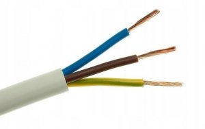 PRZEWÓD WARSZTATOWY OWY H05VV-F 3X2,5 BIAŁY 300/500V (100 MB)