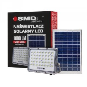 NAŚWIETLACZ LED SOLARNY 40W 6000K 1000LM + PANEL (1 SZT)