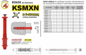 KOŁEK SZYBKI MONTAŻ Z KOŁNIERZEM KSMXN 6*35MM (2 STO)