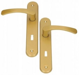 KLAMKA MALOWANA ZŁOTA 90MM NA WKŁADKĘ (1 SZT)