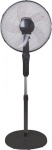WENTYLATOR PODŁOGOWY 40CM CZARNY Z PILOTEM (1 SZT)