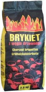 BRYKIET Z WĘGLA DRZEWN.2,5KG (1 SZT)