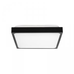 Plafon V-TAC 18W LED Kwadrat IP44 23x23cm Czarny VT-8618B-SQ 3000K 1800lm