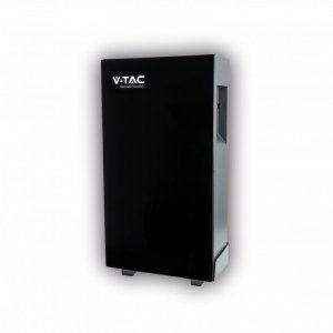 Magazyn Bank Energii V-TAC Czarny Szklany Front 10.24kWh 200Ah/51.2V 10240Wh LiFePO4 BMS VT-10240B 10 Lat Gwarancji