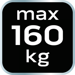 Przyssawka próżniowa z pompką, do glazury i szkla, 160 kg, w walizce