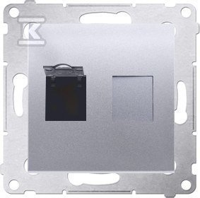 GN.KOMP.RJ45 KAT6 PRZES.SREB.MAT SIMON54 (SZT)
