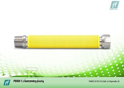 PRZEWÓD GAZ.25-45CM G1/2-NYPEL R1/2&quot; (SZT)