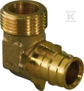 Q&E KOLANO Z GWINTEM ZEWN.PL 20-G1/2&quot;M (SZT)