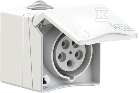 GN.N/T PRZLO.ZA. 16A/5P/400V DESIGN IP44 (SZT)