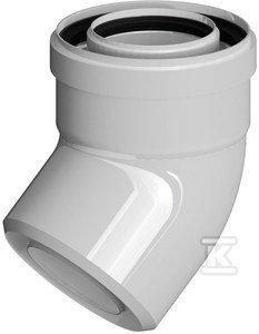KOLANO KON.PP-AL 45°DN60/100 USZ.ONNLIN (SZT)
