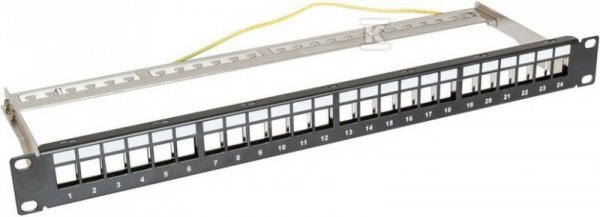 PANEL NIEWYPOSAŻONY 19&quot; 1U, CZARNY (SZT)