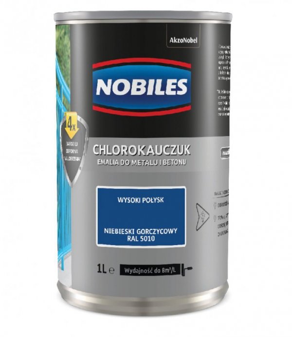 NOBILES EMALIA CHLOROKAUCZUKOWA NIEBIESKA SYGNAŁOWA 0.9L (1 SZT)
