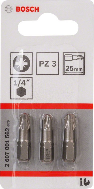 BIT, GROT, KOŃCÓWKA PZ3 EH 25MM 3 SZT. (1 KPL)