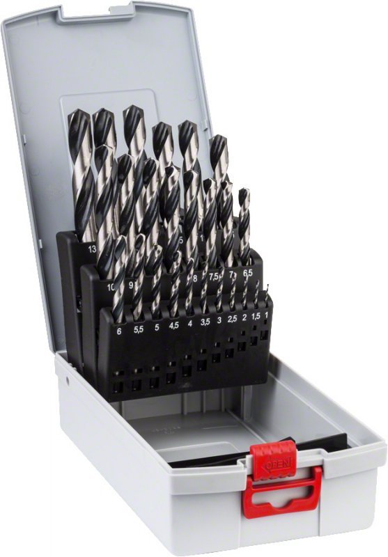 ZESTAW WIERTEŁ 25 SZT. POINTTEQ DO METALU 1-13MM (1 OP)