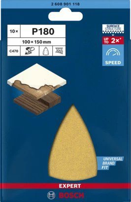 PAPIER ŚCIERNY EXPERT EXC470 100*150MM G180 10PC (1 OP)