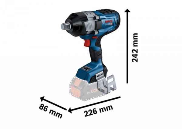KLUCZ UDAROWY AKUMULATOROWY 3/4&#039;&#039; GDS 18V-1600 0*AH (1 SZT)