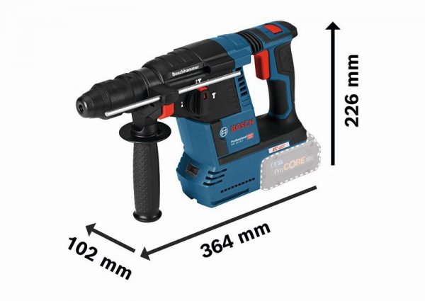 MŁOT UDAROWY OBROTOWY GBH 18V-26 F 2.6J 2*5.0AH L-BOXX (1 SZT)