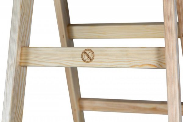 DRABINA DREWNIANA BRAKET STANDARD 2X6 SZCZEBLI 182CM (1 SZT)