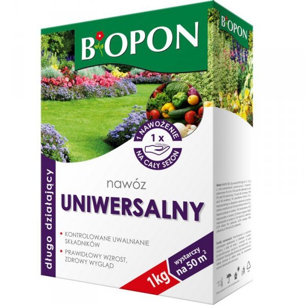 NAWÓZ - DŁUGO DZIAŁAJĄCY UNIWERSALNY GRANULAT KARTON 1KG (1 SZT)