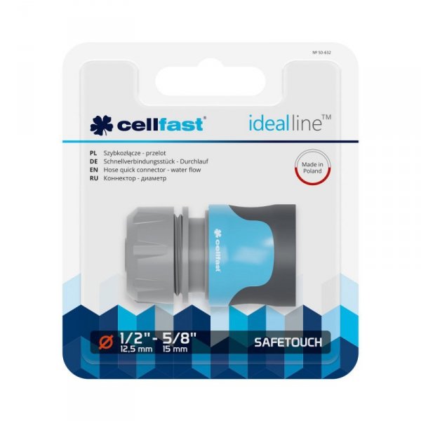 SZYBKOZŁĄCZE PRZELOT 1/2&#039; - 5/8&#039; SAFETOUCH IDEAL (1 SZT)