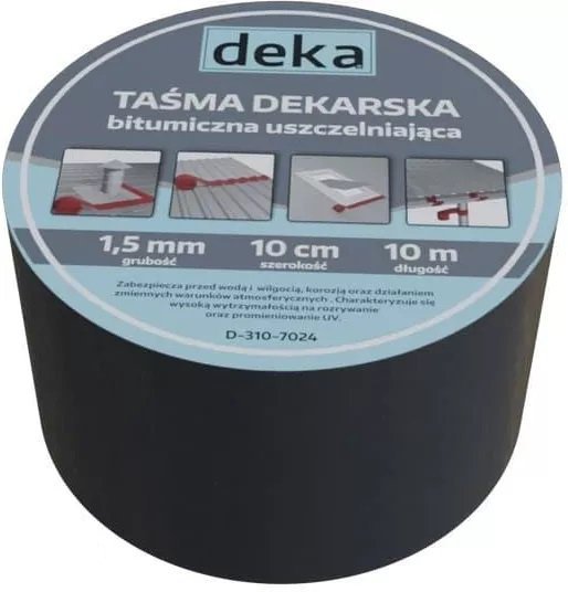 TAŚMA USZCZELNIAJĄCA DEKARSKA ALUBUTYL 10CM*10MB ALUMINIOWY (1 SZT)