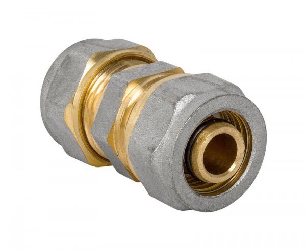 ZŁĄCZKA PEX-AL-PEX CHROM 16*16 PODWÓJNA (1 SZT)