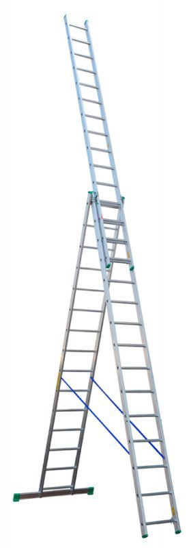 DRABINA ALUMINIOWA 3-ELEMENTOWA 1010CM 15+15+15 SZCZEBLI (1 SZT)