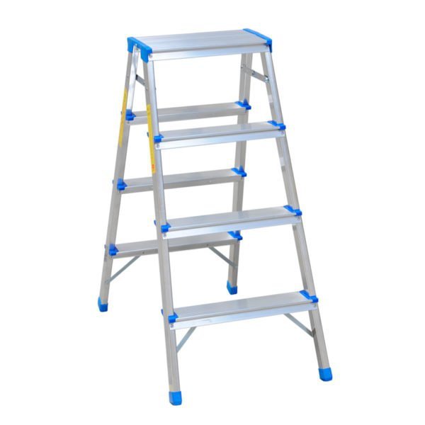 DRABINA ALUMINIOWA DWUSTRONNA 90CM 3 STOPNIE + PODEST (1 SZT)