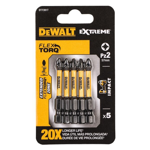 KOŃCÓWKI WKRĘTAKOWE UDAROWE PZ2*50 TORSION 5SZT (1 KPL)