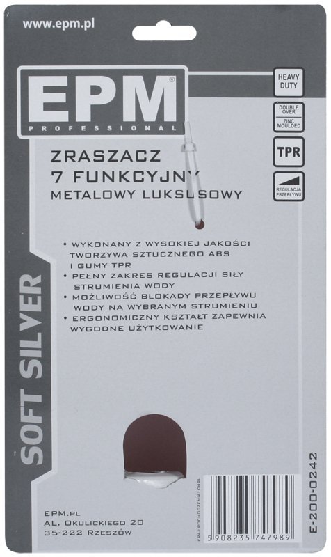 ZRASZACZ PISTOLETOWY 7-FUNKCYJNY SOFT SILVER (1 SZT)