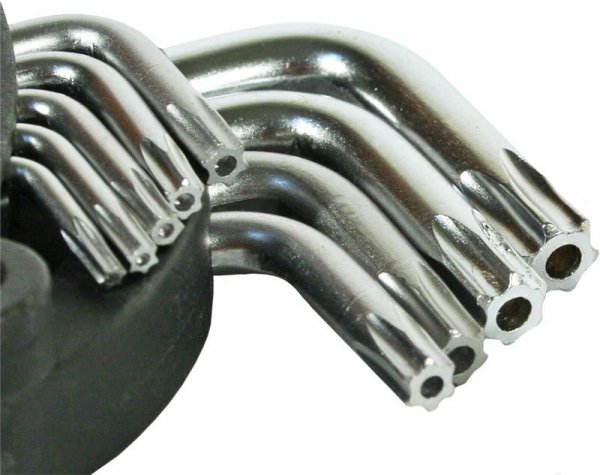 KOMPLET KLUCZY TORX TYP L T10-T50 9SZT. ŚREDNIE (1 KPL)