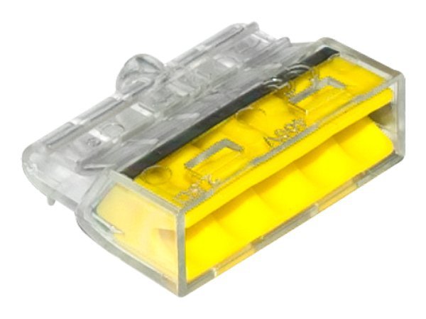 SZYBKOZŁĄCZKA 5*0,5-2,5MM2 TRANSPARENTNA/ŻÓŁTY 10 SZTUK (1 KPL)