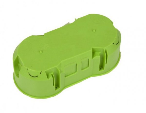 PUSZKA PODTYNKOWA PODWÓJNA 60MM ZIELONA (1 SZT)